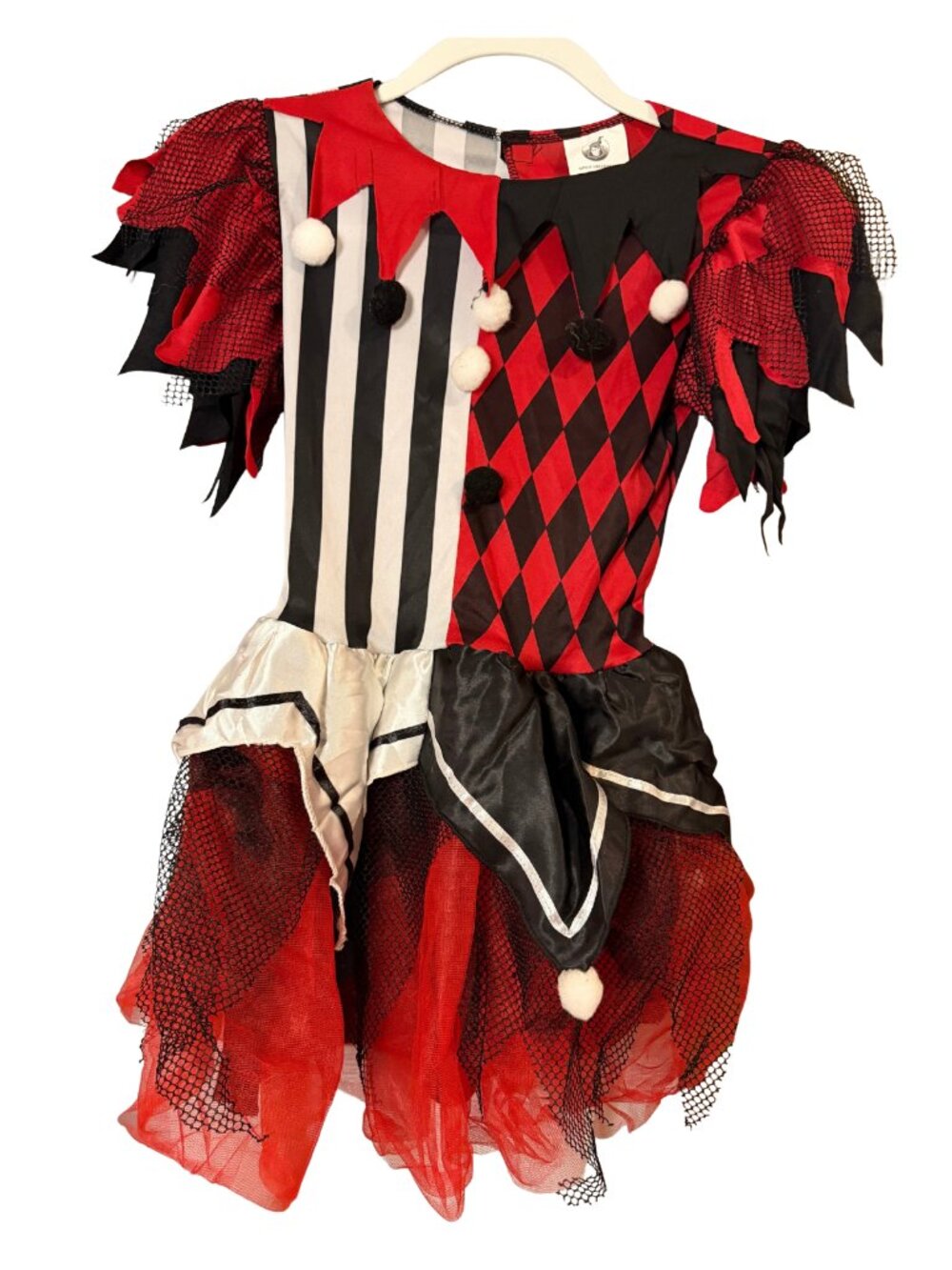 Girls Costume - Harley Quinn (DC Comics) - Size M 8-10 - w/tights, gloves
